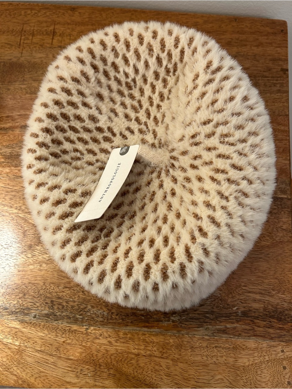 Anthropologie Beret Hat Cream/beige Women’s NWT One Size
